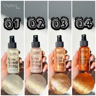 شیمر بدن Ushas مدل Glow Shimmer Spray