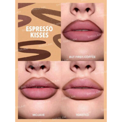 ست 3 عددی مداد لب شیگلم SHEGLAM مدل SO LIPPY رنگ Espresso Kiss