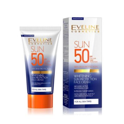 ضدآفتاب SPF 50 روشن کننده اولاین EVELINE مناسب انواع پوست