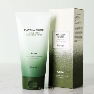 فوم شستشو ضد آکنه ماچا هیمیش Heimish مدل Matcha Biome Amino Acne