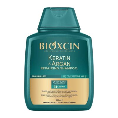 شامپو ترمیم کننده مو بیوکسین BIOXCIN مدل Keratin & Argan