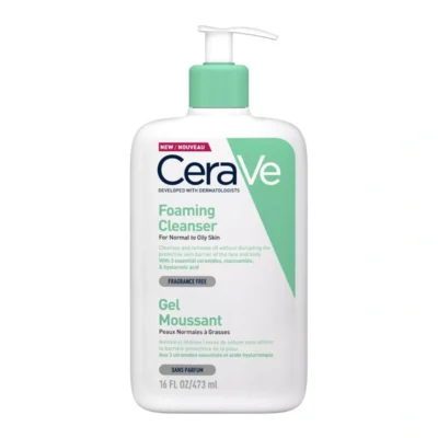فوم شستشو صورت پوست نرمال تا چرب سراوی CeraVe مدل Foaming Cleanser(473 میل)