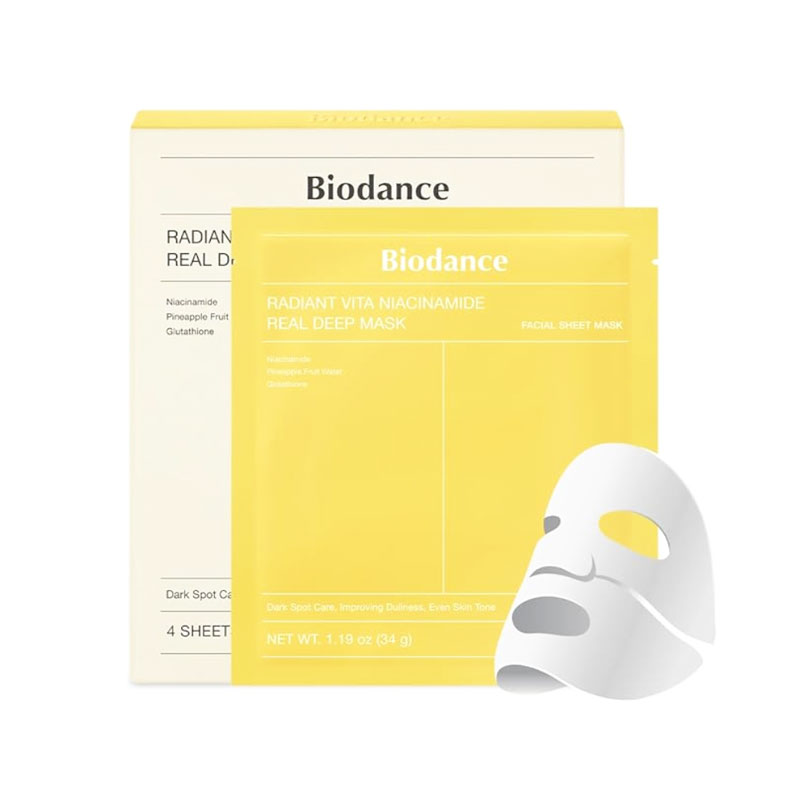 ماسک ورقه ای ضدلک ویتا نیاسینامید بایودنس Biodance