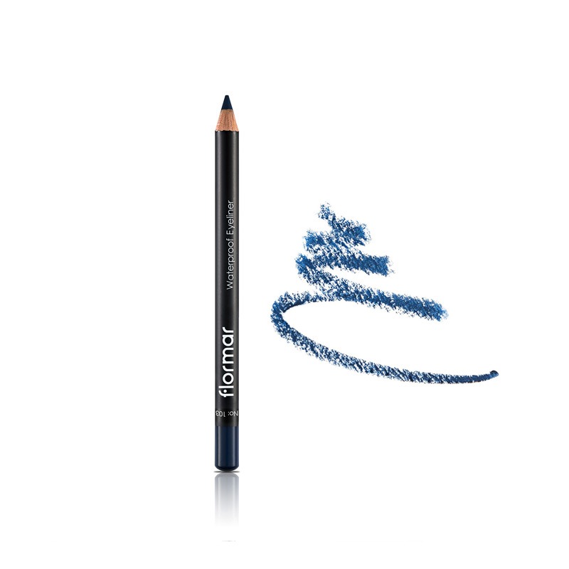 مداد چشم ضدآب فلورمار flormar مدل Waterproof کد 103(رنگ Navy Blue)