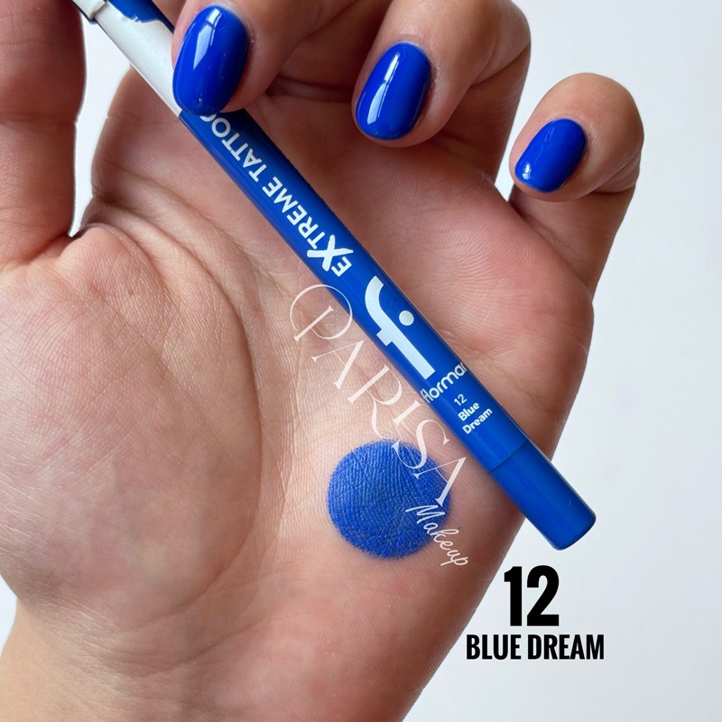 مداد چشم ژلی فلورمار flormar مدل Extreme Tattoo Gel Pencil کد 012(رنگ Blue Dream)