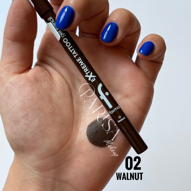 مداد چشم ژلی فلورمار flormar مدل Extreme Tattoo Gel Pencil کد 002(رنگ Walnut)