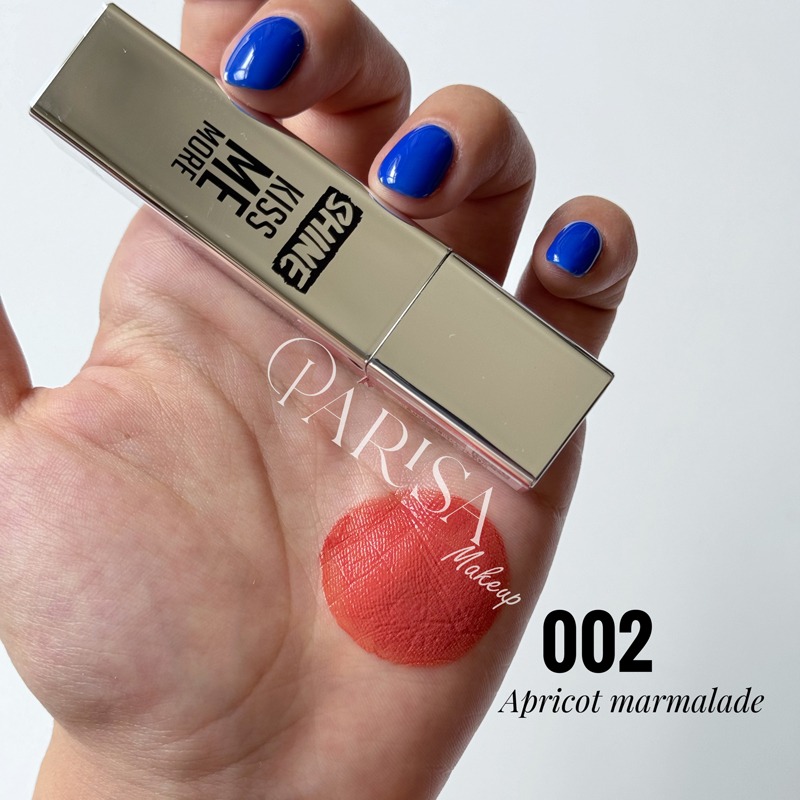رژلب مایع شاین فلورمار flormar مدل Kiss Me More SHINE کد 002(رنگ Apricot Marmalade)