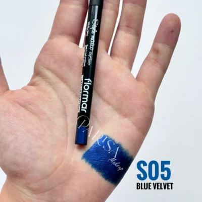 مداد چشم پیچی فلورمار flormar مدل Style Matic Eyeliner کد S05(رنگ Blue Velvet)