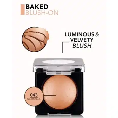 رژگونه فلورمار flormar مدل Baked Blush-On کد 043(رنگ Golden Peach)