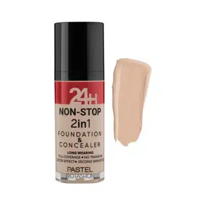 کرم پودر و کانسیلر 2 در 1 پاستل پرو فشن PASTEL PRO FASHION مدل 24H Non Stop کد 602