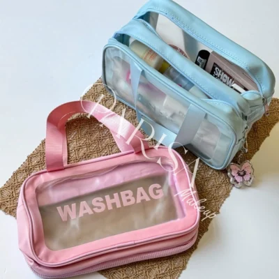 کیف آرایشی دو زیپ WASHBAG سایز متوسط