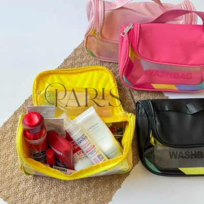 کیف آرایشی WASHBAG سایز بزرگ مدل رنگین کمانی