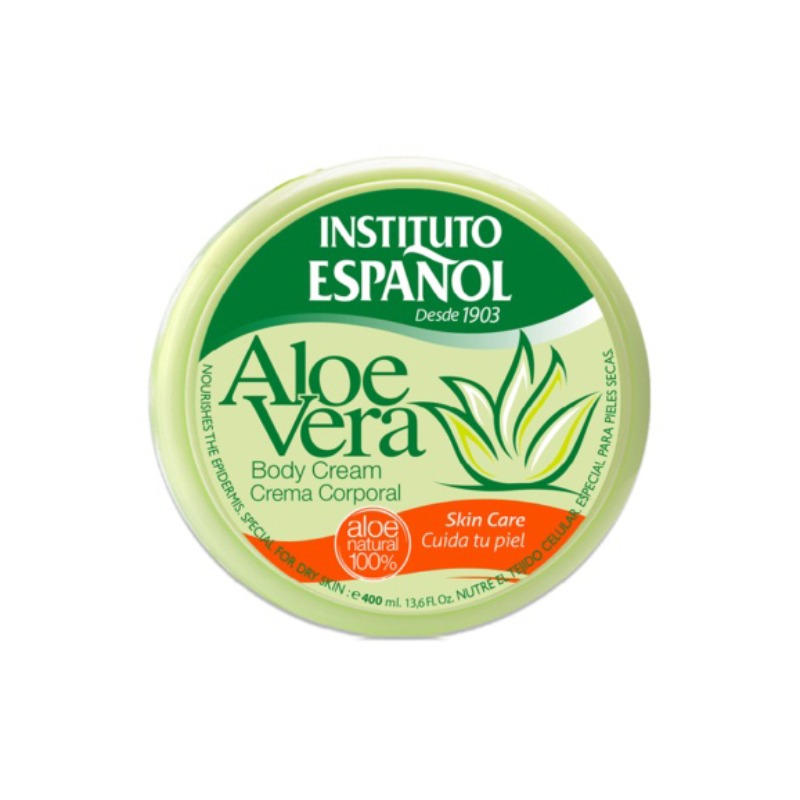 کرم کاسه ای تسکین دهنده دست و بدن اسپانول Instituto Espanol مدل Aloe Vera(400 میل)
