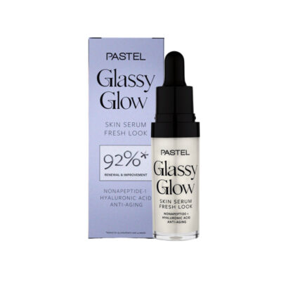 سرم درخشان کننده و جوانساز پاستل PASTEL حاوی هیالورونیک اسید و نوناپپتاید مدل Glassy Glow(14.4 میل)