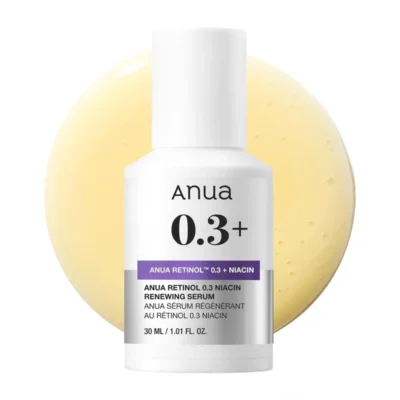 سرم احیاکننده پوست آنوا Anua حاوی رتینول 0.3% و نیاسینامید(30 میل)