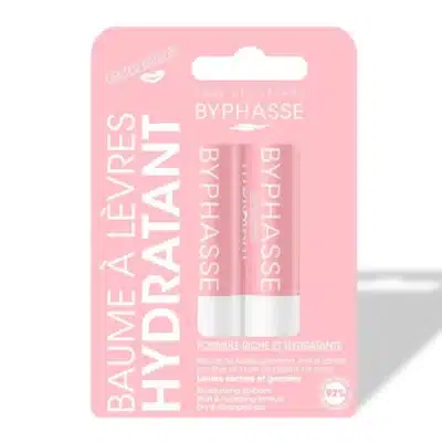 پک دو عددی بالم لب مرطوب کننده و آبرسان بایفاس Byphasse مدل Hydratant(طرح Limited Edition)