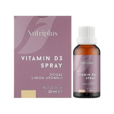 اسپری ویتامین D3 خوراکی فارماسی نوتریپلاس Nutriplus با طعم لیمو(20 میل)