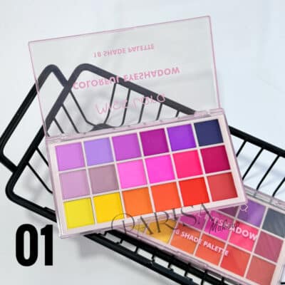 پالت سایه 18 رنگ Miss Lara مدل Colorful کد 01