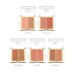 پالت رژگونه پودری دو رنگ گلدن رز مدل Iconic Blush Duo کد 02(رنگ Peachy Coral) - Image 3