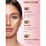 پالت صورت ۳ کاره شیگلم SHEGLAM مدل Trio Hero Face Palette رنگ Camel - Image 7