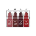 پک 4 عددی رژلب مینی گلدن رز مدل Matte Lipstick رنگ Mix 2 - Image 3