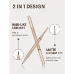 مداد ابرو 2 در 1 شیگلم Sheglam مدل Brows On Demand رنگ Espresso - Image 2