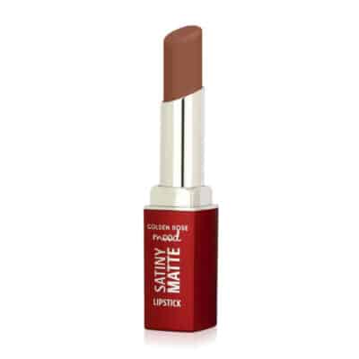 رژلب مات ساتنی گلدن رز مدل Mood Satiny Matte کد 01 رنگ Bare Nude