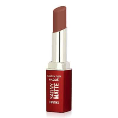 رژلب مات ساتنی گلدن رز مدل Mood Satiny Matte کد 02 رنگ Velvet Taupe
