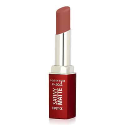 رژلب مات ساتنی گلدن رز مدل Mood Satiny Matte کد 03 رنگ Nude Rose