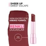 رژلب جامد براق و مرطوب کننده لب فلورمار Flormar مدل Sheer Up Sweet Escape کد 026 (رنگ Berry Crumble) - Image 3