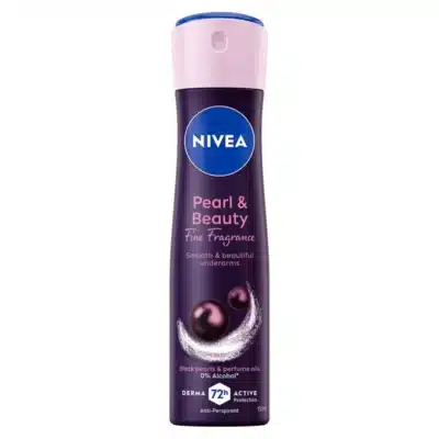 اسپری ضدتعریق 72 ساعته نیوآ Nivea مدل Pearl &amp Beauty Fine Fragrance Smooth & Beautiful Underarms Black Pearl(150 میل)