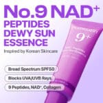 اسنس ضدآفتاب SPF50 نامبوزین numbuzin حاوی پپتید و NAD+ مدل No.9 Dewy Sun Essence(50 میل) - Image 3