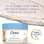 اسکراب لایه بردار بدن داو Dove مدل Exfoliating Body Polish حاوی ماکادمیا و شیربرنج Crushed Macadamia & Rice Milk(298 گرم) - Image 3