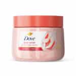 اسکراب لایه بردار بدن داو Dove مدل Gommage Corps رایحه هلو سفید و برنج خورد شده White Peach & Crushed Rice(425 گرم)