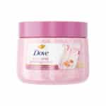 اسکراب لایه بردار بدن داو Dove مدل Gommage Corps رایحه رز و نمک هیمالیا Himalayan Salt & Rose Oil(425 گرم)