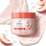 اسکراب لایه بردار بدن داو Dove مدل Gommage Corps رایحه هلو سفید و برنج خورد شده White Peach & Crushed Rice(425 گرم) - Image 2