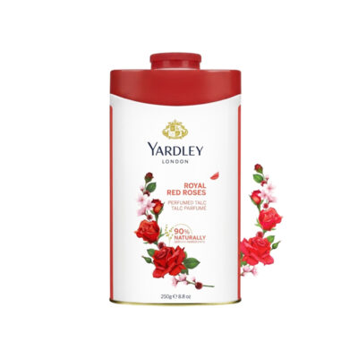 پودر خوشبو کننده عطری بدن یاردلی Yardely مدل Perfumed Talc رایحه رز قرمز سلطنتی Royal Red Rose(250 گرم)