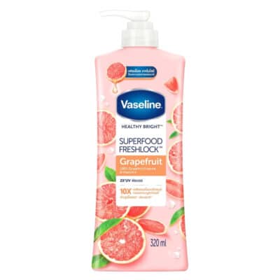 لوسیون بدن گریپ فروت و ویتامین آ وازلین Vaseline مدل Superfood Freshlock Grapfruit Essence & Vitamin A(320 میل)