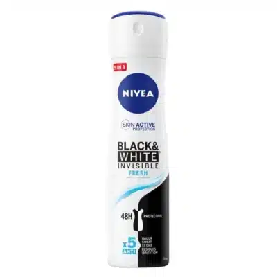 اسپری ضدتعریق 48 ساعته نیوآ Nivea مدل Black & White Invisible Fresh(150 میل)