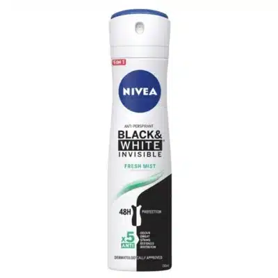 اسپری ضدتعریق 48 ساعته نیوآ Nivea مدل Black & White Invisible Fresh Mist(150 میل)
