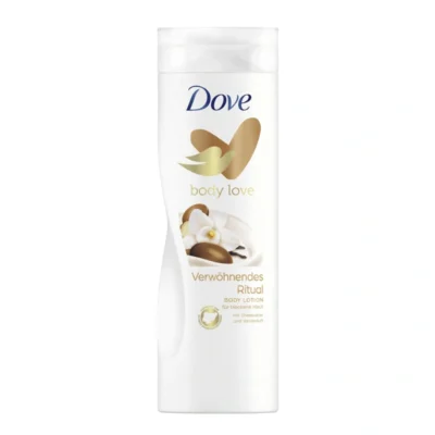 لوسیون بدن داو Dove مدل Pampering Ritual رایحه شی باتر و وانیل( 400 میل)