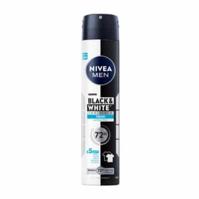 اسپری ضدتعریق 72 ساعته مردانه نیوآ Nivea Black & white Invisible Fresh(200 میل)