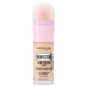 کرم پودر 4 در 1 سر اسفنجی میبلین Maybelline مدل Instant Age Rewind Perfector 4-In-1 Glow Makeup کد 0.5 رنگ Fair Light Cool