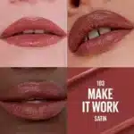 رژلب جامد ساتنی میبلین Maybelline مدل Moisturizing Serum Lipstick کد 103 رنگ Make It Work - Image 2