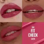 رژلب جامد ساتنی میبلین Maybelline مدل Moisturizing Serum Lipstick کد 108 رنگ Fit Check - Image 2