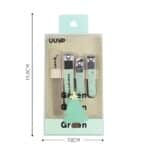 ست ۴ عددی ناخن‌گیر و سوهان ناخن به همراه کیف نگهدارنده چرمی UUYP مدل Green - Image 6