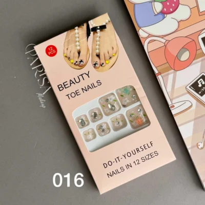 ناخن مصنوعی پا ۱۲ عددی BEAUTY TOE NAILS کد 016