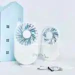 مینی فن شارژی دارای استند رنگ سفید