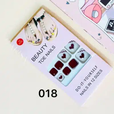 ناخن مصنوعی پا ۱۲ عددی BEAUTY TOE NAILS کد 018