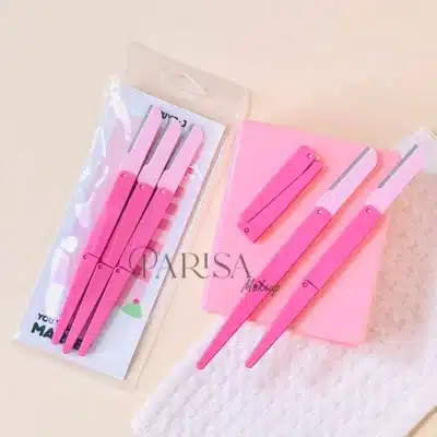 ست ۳ عددی تیغ ابرو تاشو UUYP رنگ صورتی (کد M031)